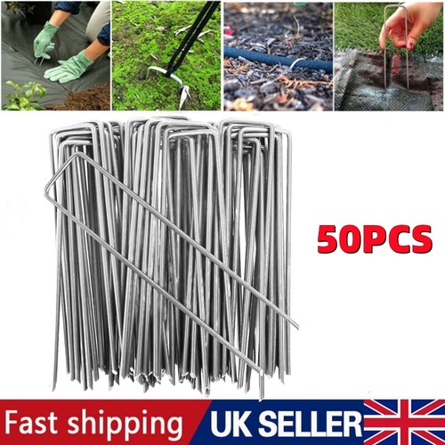 Weed fabric galvanised staples - fabric,