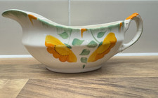 Vintage Swinnertons Luxor Vellum Art Deco Gravy Sauce Boat Orange Poppies
