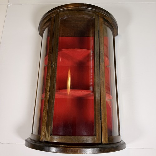 Curved glass solid wood - wood, curio