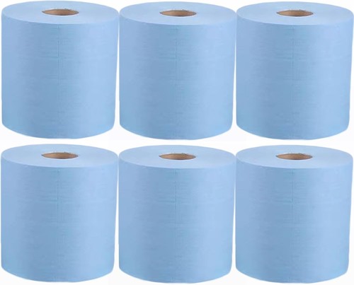 Quality blue rolls centrefeed - blue,