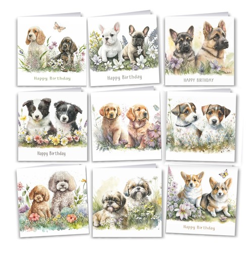 Dog greeting cards - greeting, german