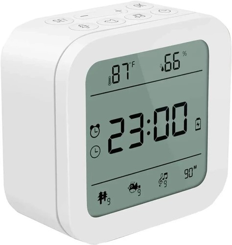 White noise machine alarm - white,