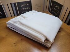 John Lewis MTM W125 x D253cm White Pair Voiles Tab Top Net Curtains