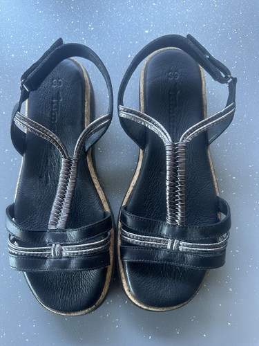 Tamaris black sandals size - black,