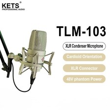 TLM-103 XLR Studio Set Microphone Professional Cardioid Studio Mic for Recording
