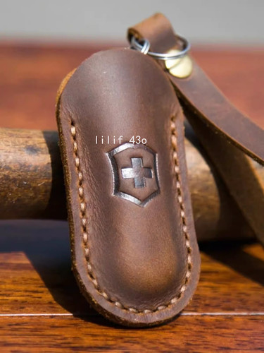Leather sheath sleeve knife - leather,