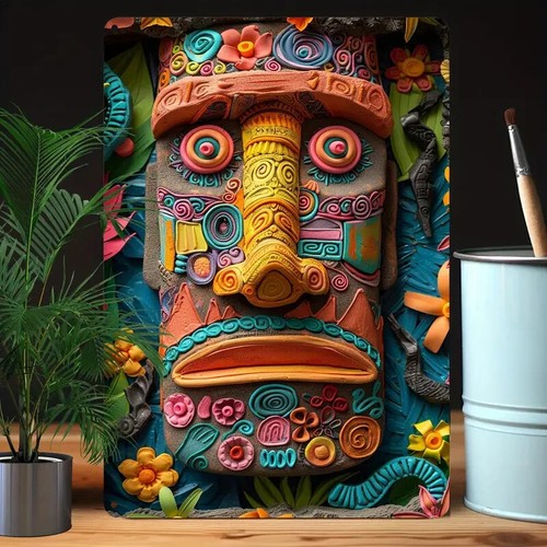 Easter island moai metal - easter,