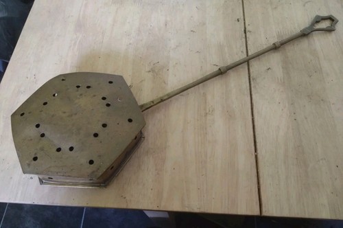 Vintage brass chestnut roaster - vintage,