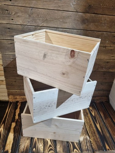 Plain wooden wine box crate - plain,