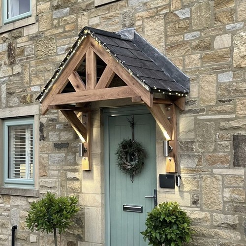 Solid oak canopy porch kit - solid,