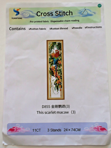 Printed cross stitch kit