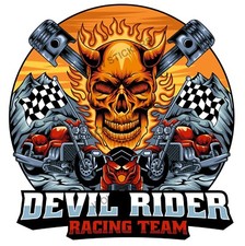 Car Sticker Devil Rider Racing