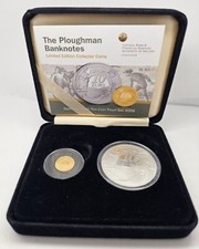 Ireland 2009 Proof Silver & Gold Coin Set Ploughman in Original Holder with COA