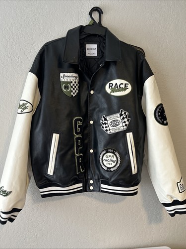 Bershka faux leather bomber - faux,