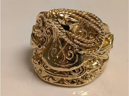 9ct saddle yellow gold mens - yellow,