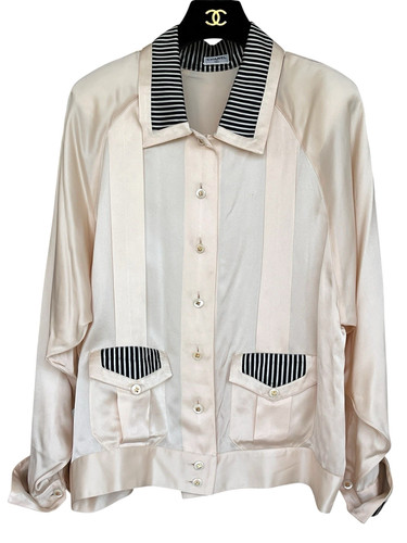 Chanel vintage cream silk - chanel,