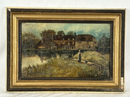 Antique 1869 perry - s.a.perry, oil
