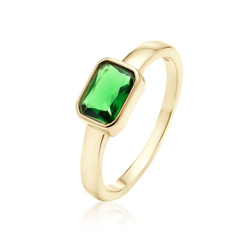 Gold emerald ring n o - emerald,