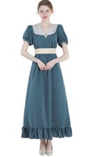 CR ROLECOS Regency Dresses Women Short Regency Era Gown Empire Waist M