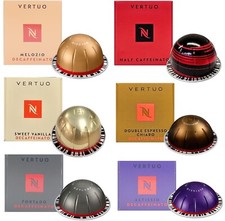 Nespresso VERTUO Decaffeinated Coffee Machine Capsules Pods Sleeve Full Range
