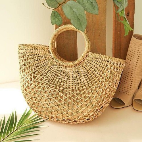 Women wicker handbag - women,