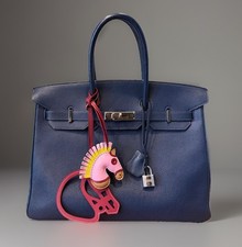 HERMÈS Birkin 35 Bag Navy