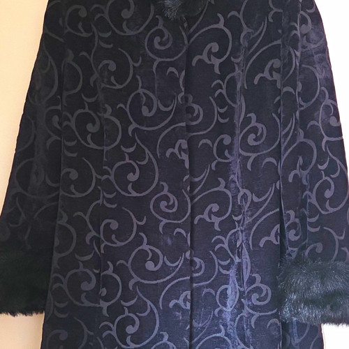 Elvi black swirl - black, coat