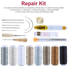 Canvas Curved Needles Carpet Leather Sail Thread Stitching Needles Awl Hand Kit