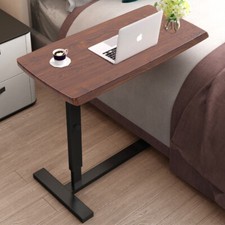 Mobile Overbed Table End Side Table On Wheels Height Adjustable for Home Office