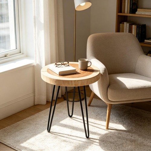 Natural wood round - round, side