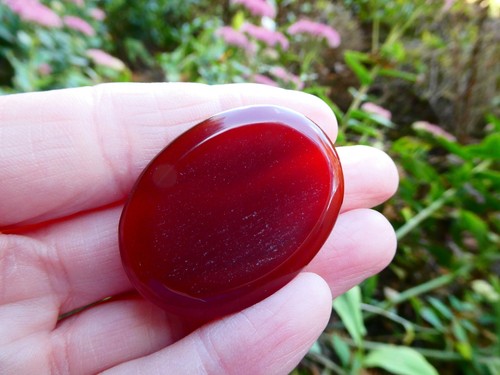 Carnelian crystal thumb - crystal,
