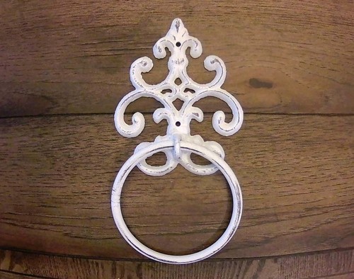 Shabby chic iron towel ring - iron,