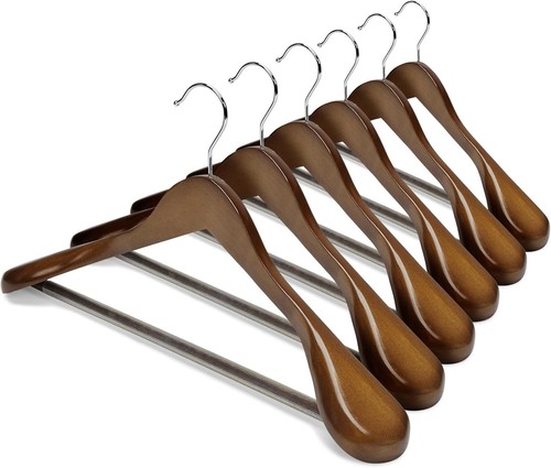 Wooden suit coat hangers - wooden, adult