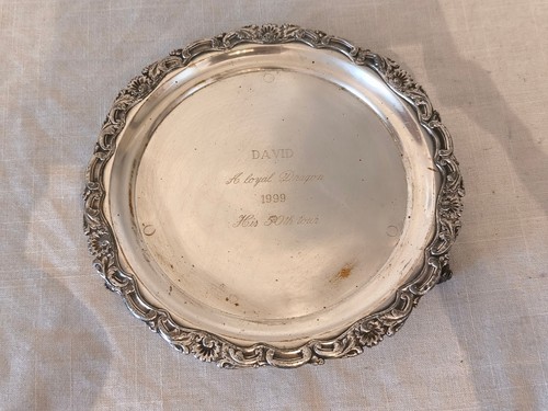 Small vintage round - round, tray