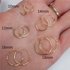 Pair of Sleeper Hoop Earrings