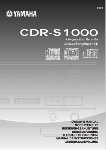 Yamaha cdr s1000 - , player