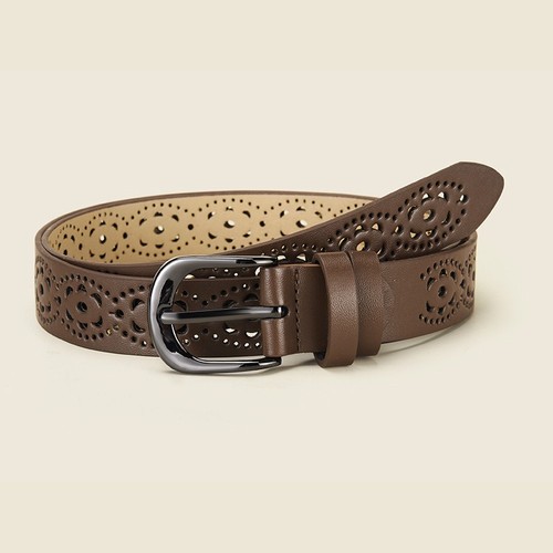 Hollow leather belt for - hollow,