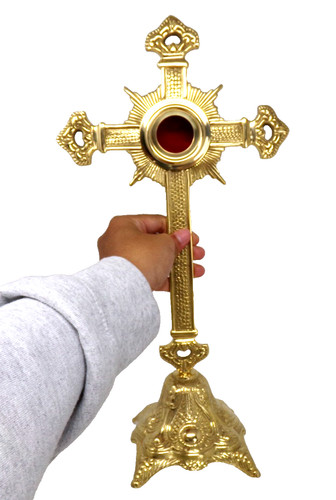 High polished brass cross - polished,