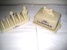 VINTAGE LURPAK BUTTER DISH AND TOAST RACK
