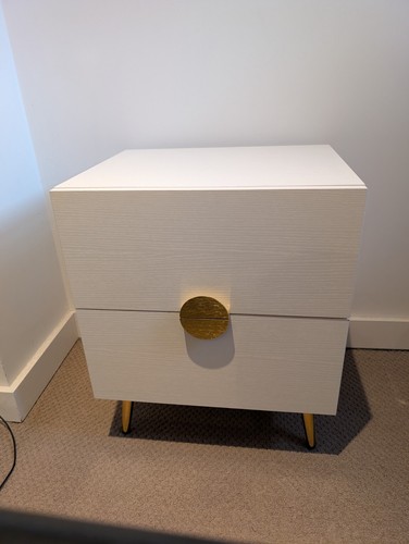 Bedside tables white with - 2x,