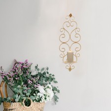  Wall Hanging Candle Holder Candles Sconce Wrought Iron Wall-hung Candlesticks