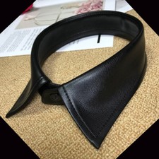 Detachable Fake False Collar Faux Leather for Jacket Coat Sweater Dress Shirt
