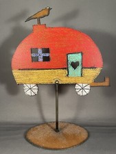 Metal Teardrop Art Camper