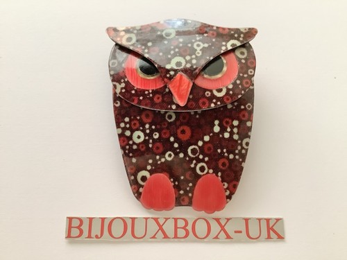 Lea stein bouba owl - owl, brooch
