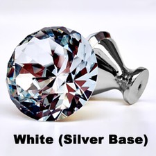 Crystal Door Knobs Round Diamond Drawer Cabinet Furniture Handle Knob 25/30/40mm
