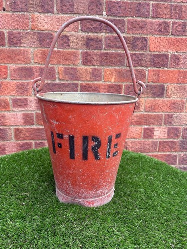 Vintage industrial red fire - red,