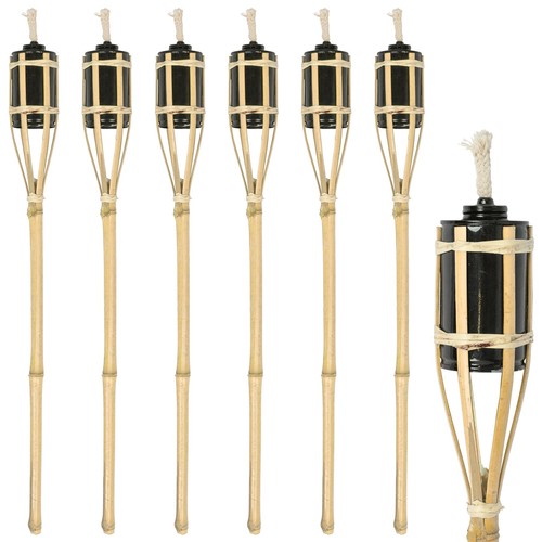 Bamboo garden fire torches - fire,