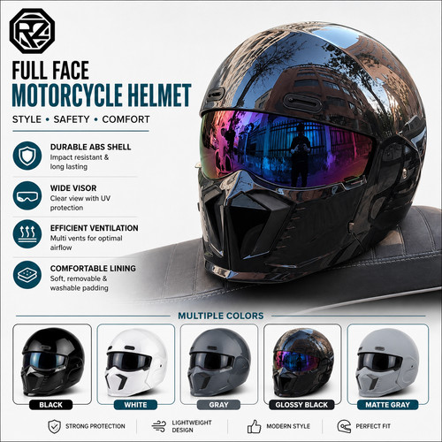 Retro motorcycle helmet abs - retro,