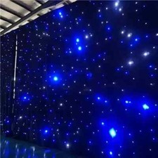 White & Blue  LED Star Backdrop 6x3m Retardant Curtain cloth W/controller stage