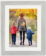 GREY 8x10 Photo Frame with Card Mount 10x8 Picture Photo Frames 8" x 10" Frame